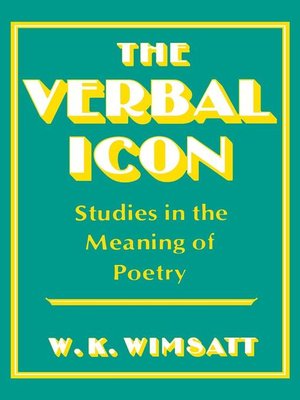 cover image of The Verbal Icon